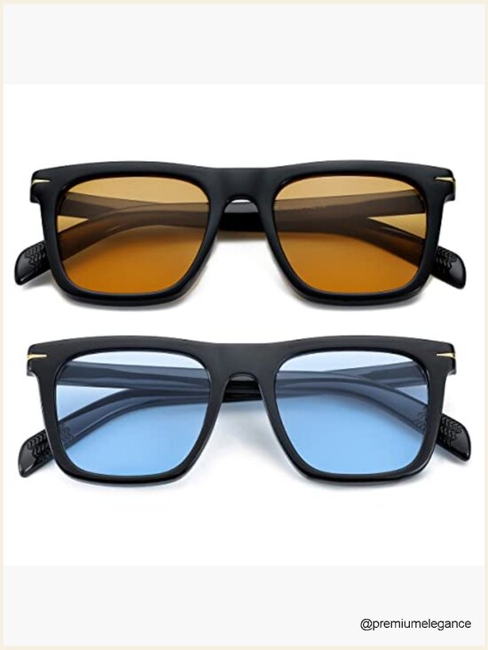 Square Sunglasses for Men Women UV400 Protection Flat Lens Sport Driving main image 4